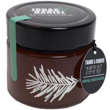 Miel de sapin et épicéa Bioland épicé, légÚrement malté Pot de 250g Miel de sapin et épicéa Bioland épicé, légÚrement malté Pot de 250g