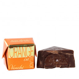 Orange in Black - Cubotto all'arancia in cioccolato nero con ripieno di arancia