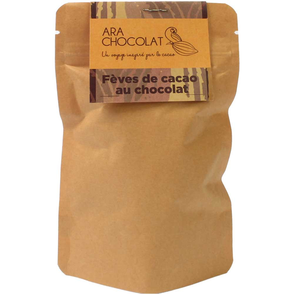 Fave di cacao ricoperte di cioccolato - Fèves de Cacao au Chocolat - Rivestimento di cioccolato, cioccolato senza soia, cioccolato vegano, senza glutine, Francia, cioccolato francese - Chocolats-De-Luxe