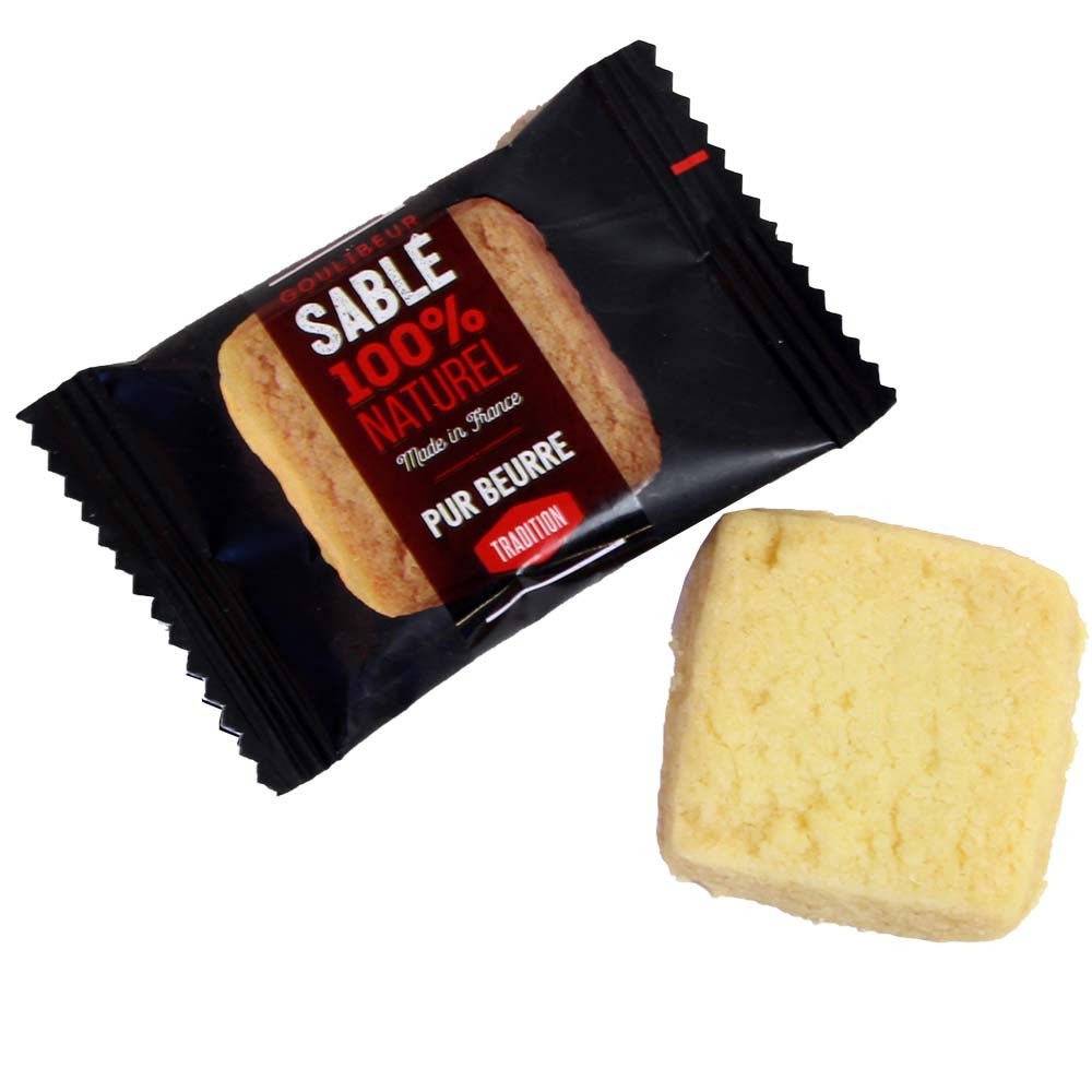 Carré Sablé Pur Beurre - Galletas de mantequilla envasadas individualmente -  - Chocolats-De-Luxe