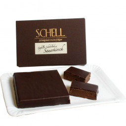Schell Schokoladenmanufaktur Gundelsheim Deutschland gefüllte Schokolade mit Alkohol Sauerkirsch cherry                                                                                                 