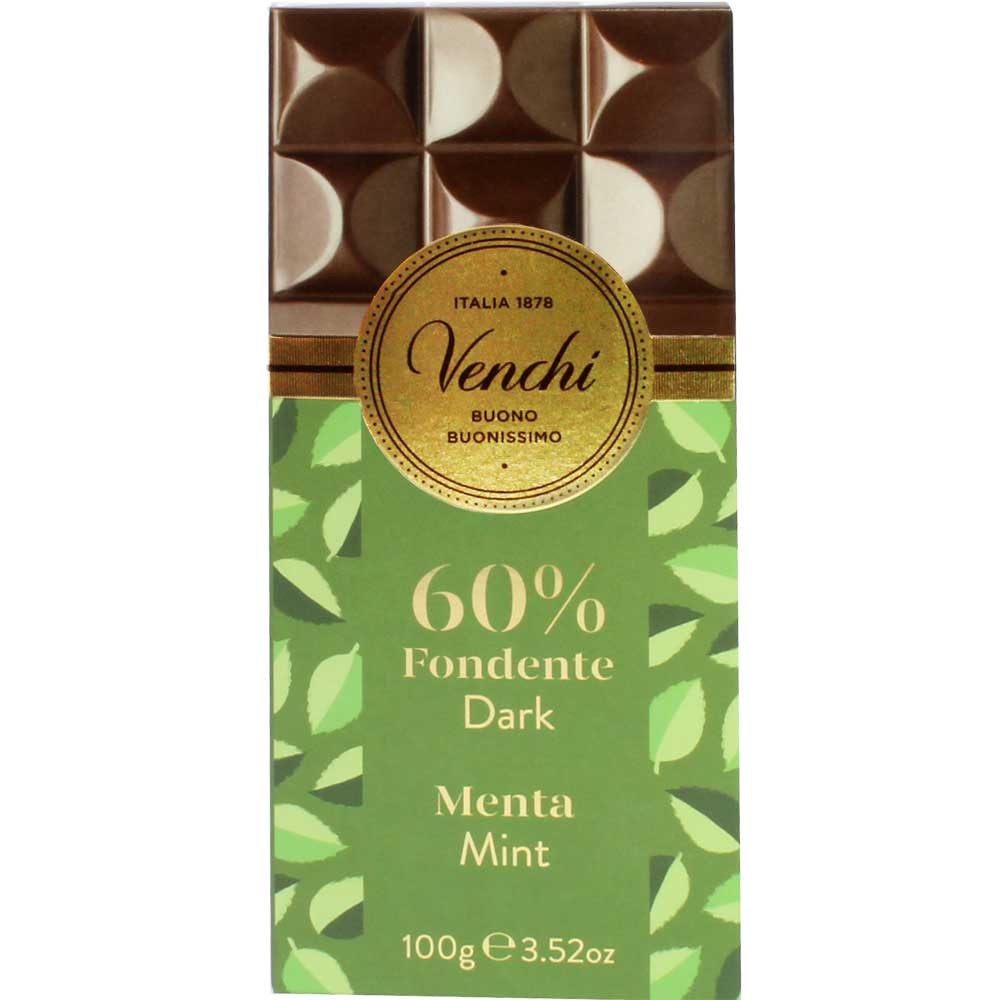 Menta Fondente 60% pure chocolade met munt - Chocoladerepen, glutenvrij, Italië, Italiaanse chocolade, Chocolade met munt - Chocolats-De-Luxe