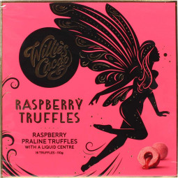 Raspberry Truffles - truffe pralinée fourrée à la framboise - coffret cadeau