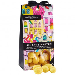 Happy Easter liquorice with white chocolate with passion fruit