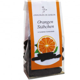 Bastoncini di arancia in cioccolato fondente al 70%