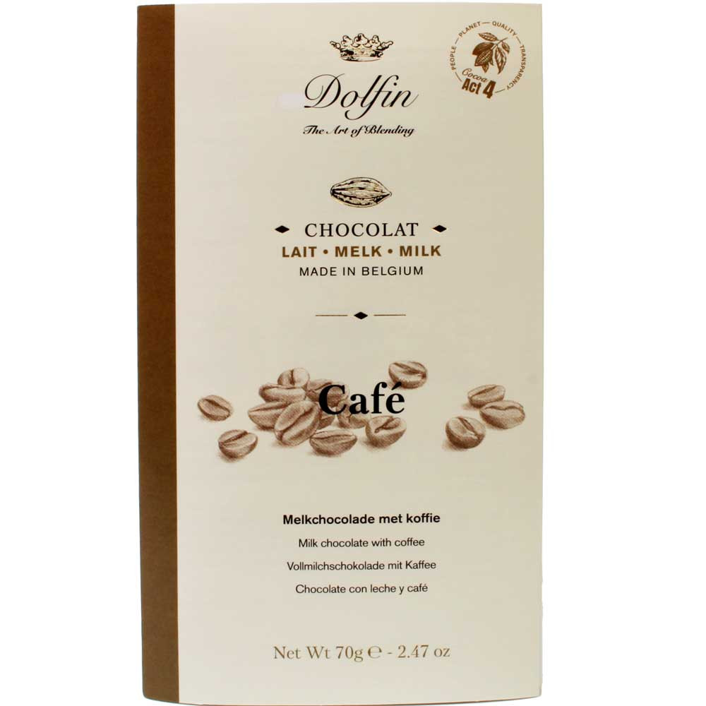 Café 37% chocolat au lait avec café - Tablette de chocolat, Belgique, Chocolat belge, Chocolat avec café - Chocolats-De-Luxe