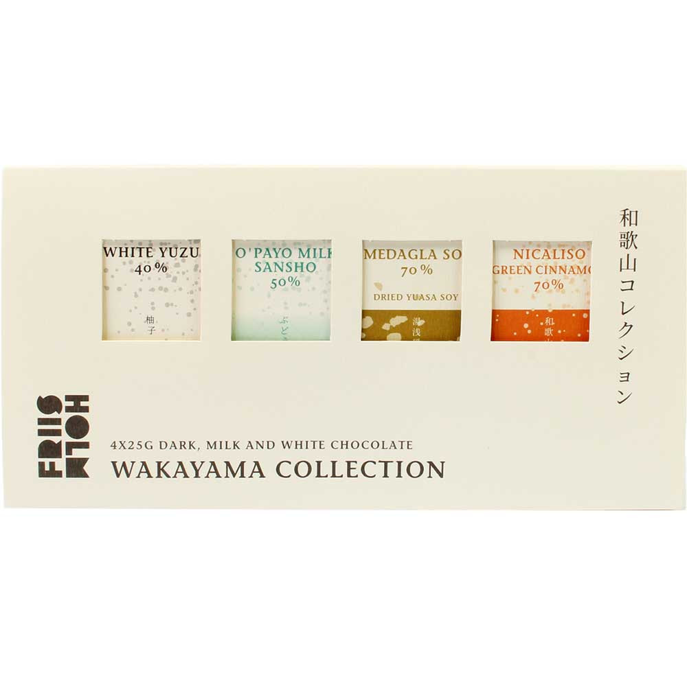 Wakayama Collection - Chocolade met Japanse Kruiden - Chocoladerepen, nootvrij, Denemarken, Deense chocolade, Chocolade met citroen - Chocolats-De-Luxe