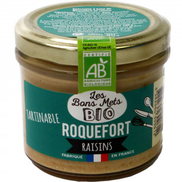 Tartinable Roquefort Raisins BIO - Aufstrich mit Roquefortkäse & Rosinen Tartinable Roquefort Raisins BIO - Aufstrich mit Roquefortkäse & Rosinen