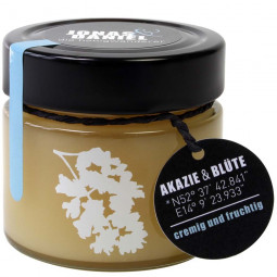Acacia honey with blossom organic creamy and fruity 250g jar