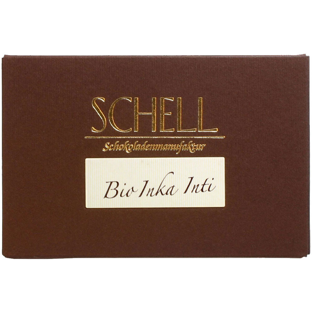 Schell, Bio Inka Inti, Inka Sonnensalz, Peru, Criollo Schokolade - Bar of Chocolate, Germany, german chocolate, Chocolate with salt - Chocolats-De-Luxe