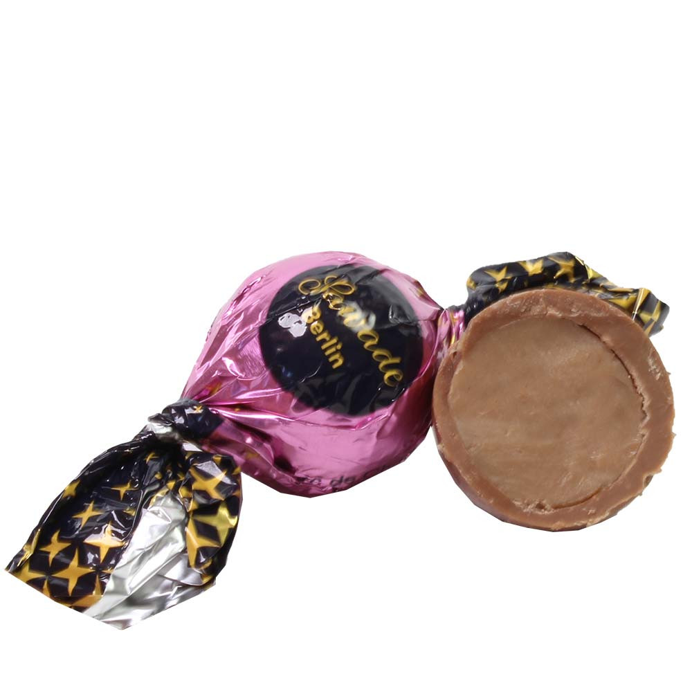 Nut nougat ball in dark chocolate - Sweet Fingerfood, alcohol free, gluten free, suitable for vegetarians, vegan chocolate, Germany, german chocolate, chocolate with nougat, nougat chocolate - Chocolats-De-Luxe