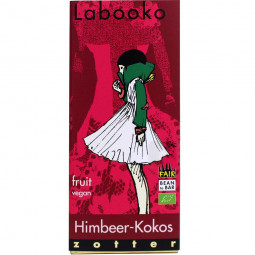 Labooko Himbeer-Kokos - vegane weiße Schokolade Bio
