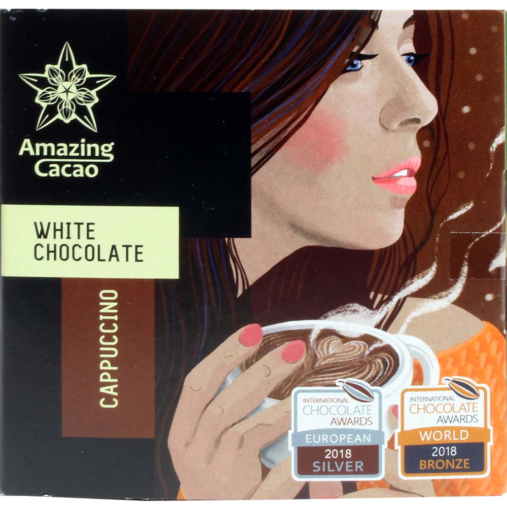 AMAZING CACAO: &amp;quot;Cappuccino&amp;quot; weiße Schokolade mit Kaffee