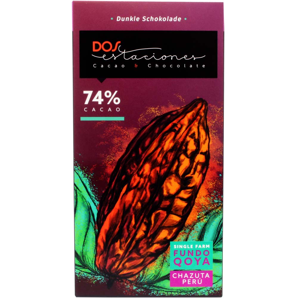 74% Cacao Fundo Qoya - dunkle Schokolade | chocolats-de-luxe.de