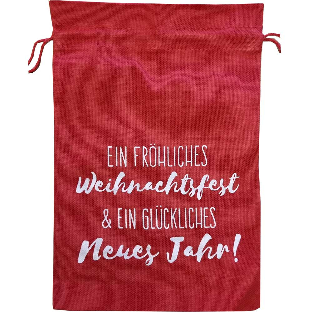 Bag BW red Merry Christmas and ... 23 x 15 cm -  - Chocolats-De-Luxe