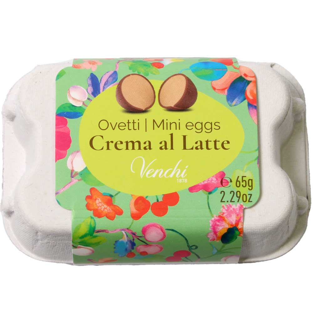 Mini Easter Eggs Box Ovetti Crema al Latte - Chocolate Easter Eggs, alcohol free, gluten free, Italy, italian chocolate, Chocolate with cocoa /-nibs - Chocolats-De-Luxe