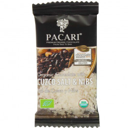 60% BIO Schokolade "Cuzco Salt & Nibs" 10g Minitafel