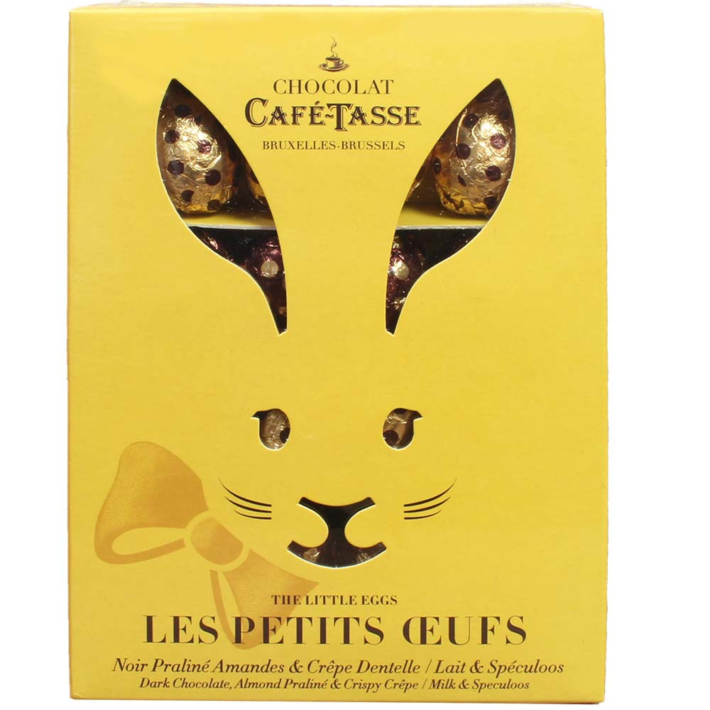 Les Petits Oeufs - Huevos de Pascua de chocolate - Huevos de Pascua de chocolate, Bélgica, belga Chocolate, Chocolate con crocante - Chocolats-De-Luxe