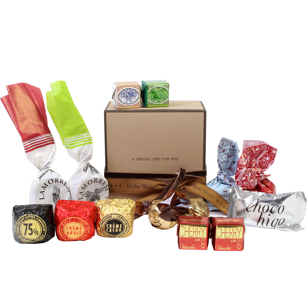 Geschenkschachtel, Weihnachten, - - Chocolats-De-Luxe Geschenkschachtel, Weihnachten, - - Chocolats-De-Luxe