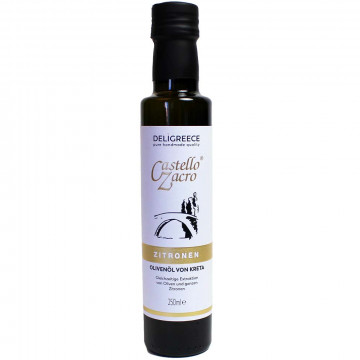 Olivenöl von Kreta, mit Zitronen gepresst - 250ml