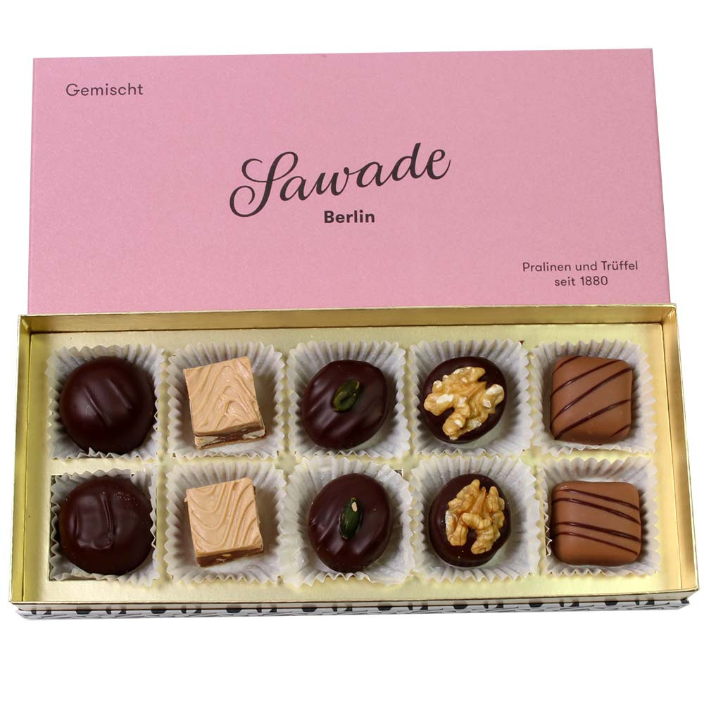 Pralinenschachtel "Gemischt" mit Alkohol | Chocolats-de-luxe.de
