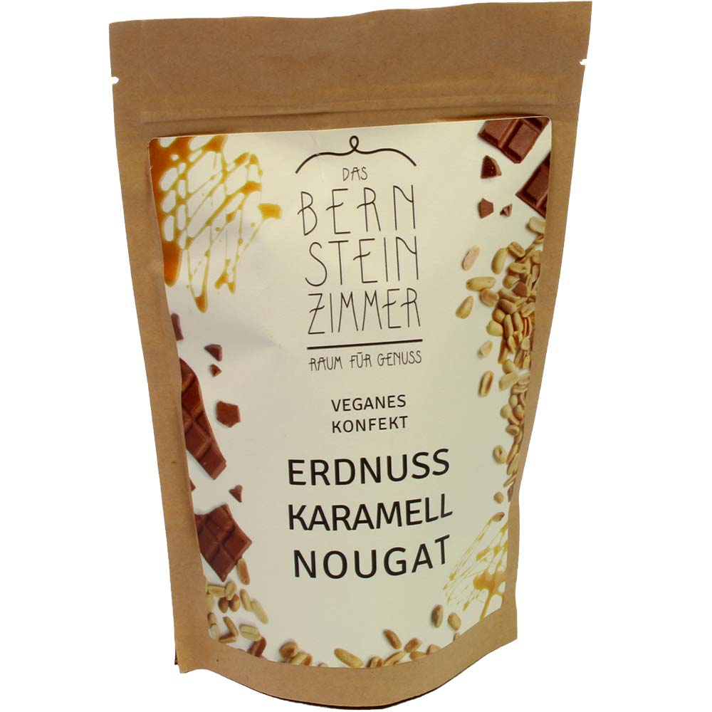 Erdnuss Karamell Nougat 🤡 veganes Konfekt in der Tüte - bio