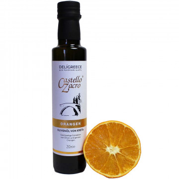 Olio d&#39;oliva all&#39;arancia di Creta