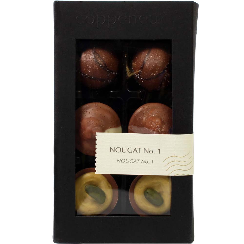 Nougat Selection No.1 Pralinen mit Nougat - Pralinen, alkoholfrei, Deutschland, deutsche Schokolade, Schokolade mit Nougat, Nougatschokolade - Chocolats-De-Luxe