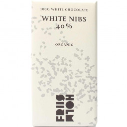 White Nibs 40% cioccolato bianco con granella