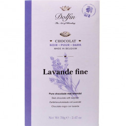 Chocolate Noir Lavande fine 60% dark chocolate with lavender