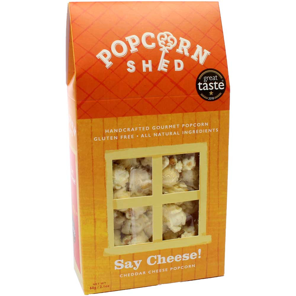 Say Cheese! Cheddar Cheese - Gourmet Popcorn met Cheddar Cheese - - Chocolats-De-Luxe