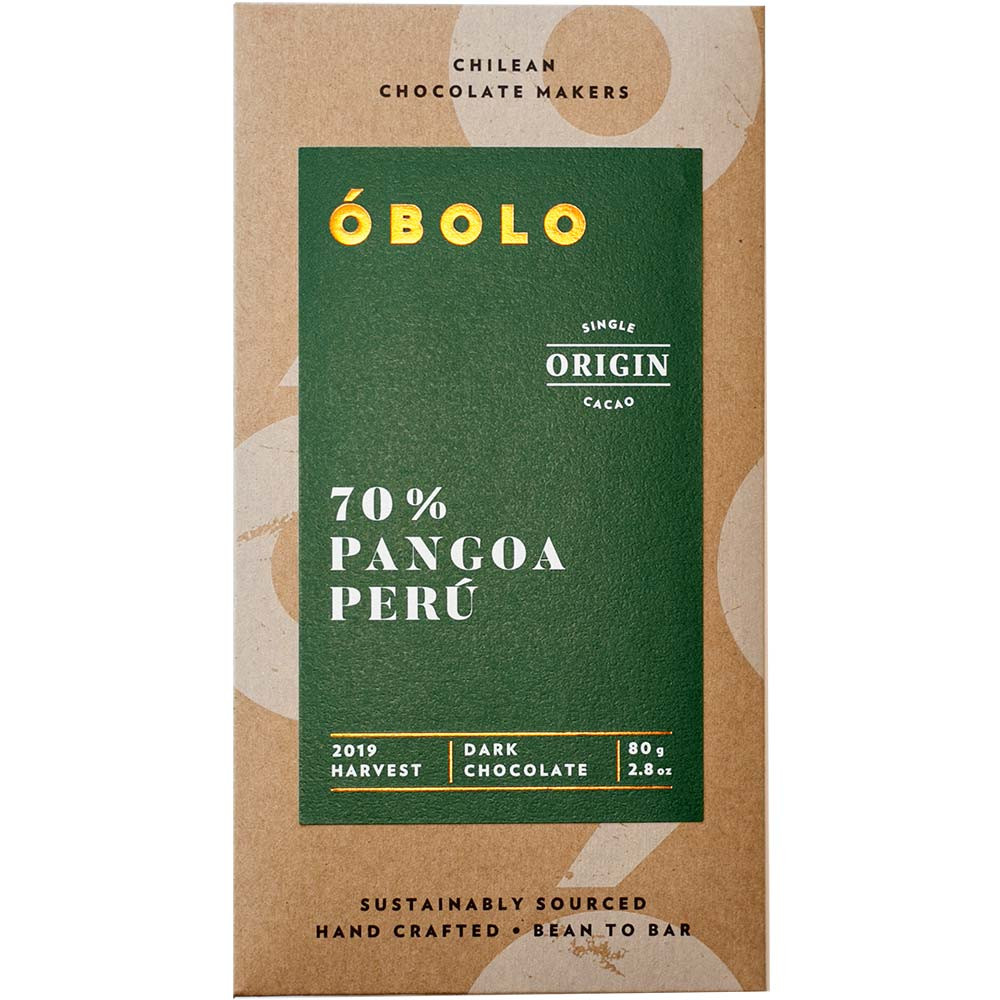 Óbolo Chocolate 70% Pangoa Perú Schokolade | chocolats-de-luxe.de - Chocoladerepen, glutenvrij, sojavrije chocolade, veganistische chocolade, Chili, Chileense chocolade, pure chocolade zonder ingrediënten - Chocolats-De-Luxe