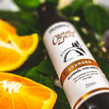 Huile d&#39;olive orange de Crète