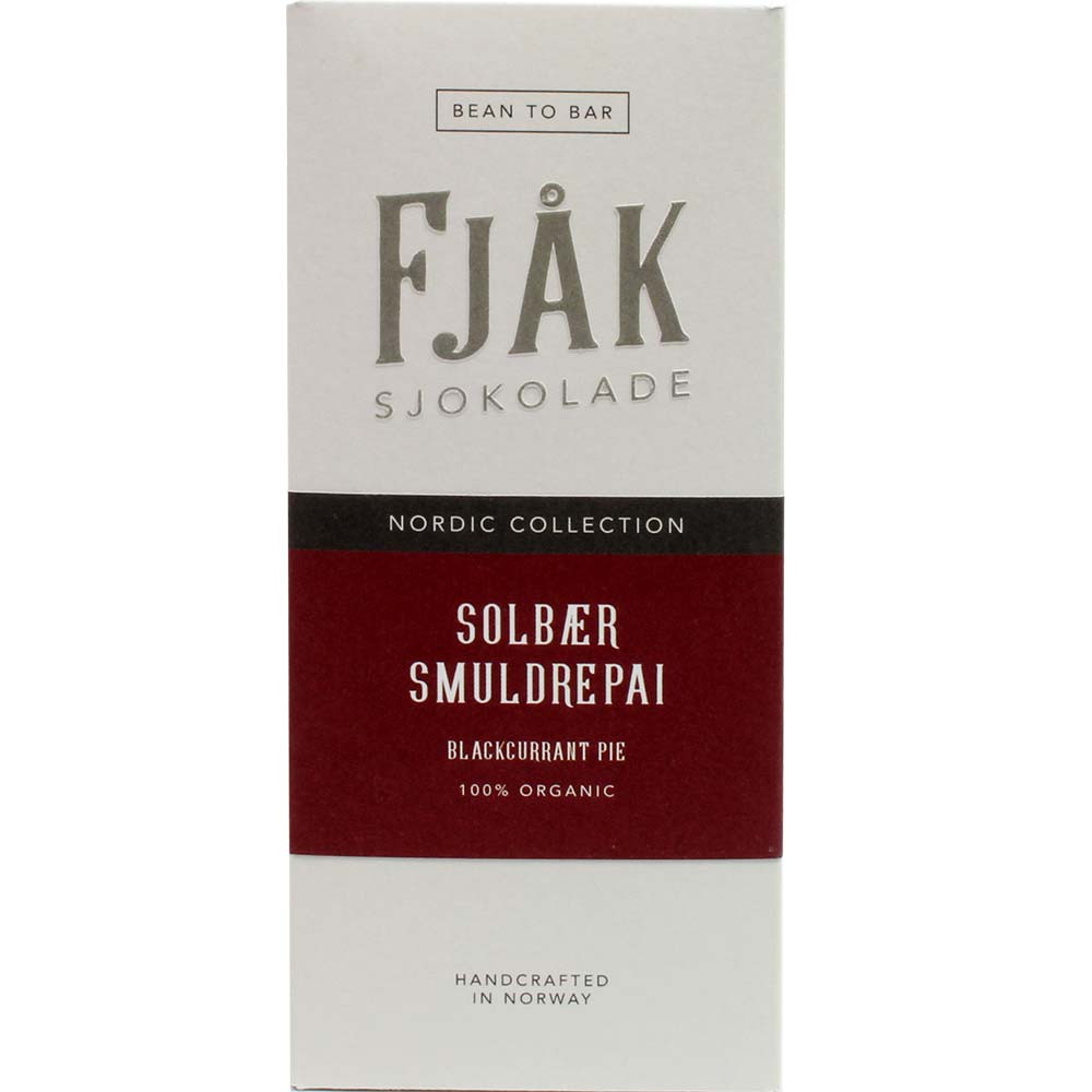 Solbaer Smuldrepai chocolat blanc au cassis - Tablette de chocolat, sans gluten, Norvège, chocolat norvégien, Chocolat aux fruits - Chocolats-De-Luxe