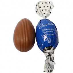 Milk chocolate Easter egg with nougat filling