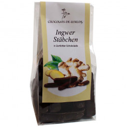 Ingwer-Stäbchen in 70% dunkler Schokolade