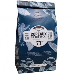 Pure drinkchocolade "Les Copeaux" in een zakje 77% pure chocolade