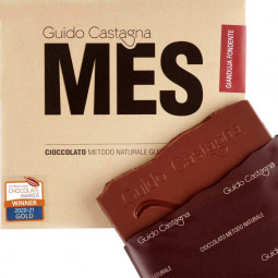 MES Gianduja Fondente 50g de chocolate oscuro de turrón 