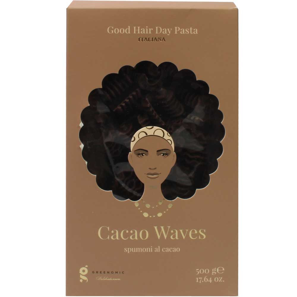 Cacao Waves - Pâtes italiennes de semoule de blé dur au cacao - végan-amicale - Chocolats-De-Luxe