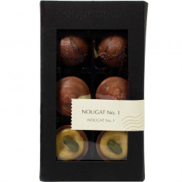 Nougat Selection Nougat met blaadjes in melkchocolade