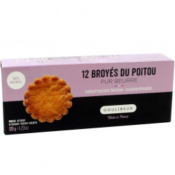 12 Broyés du Poitou pur Beurre - Round butter cookies from France