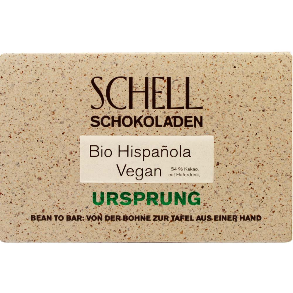 54% Bio Hispanola avec boisson à l'avoine vegan - Tablette de chocolat, chocolat végétalien, Allemagne, chocolat allemand, Chocolat avec sucre - Chocolats-De-Luxe