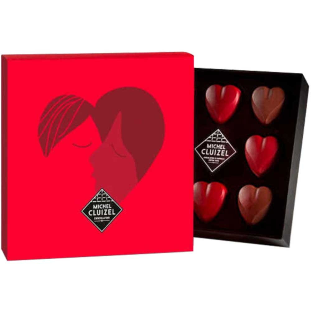 Pralinenschachtel Herz No 8 - Pralinen, Frankreich, französische Schokolade, Schokolade mit Himbeer, Himbeerschokolade - Chocolats-De-Luxe