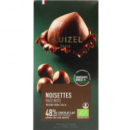 48% Noisettes Grand Cru San Martin Bio - chocolat au lait avec noisette