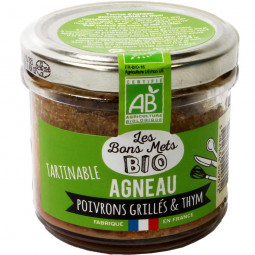 Tartinable Agneau Poivrons Grillés &amp; Thyme Organic - Spread with lamb, roasted peppers &amp; thyme