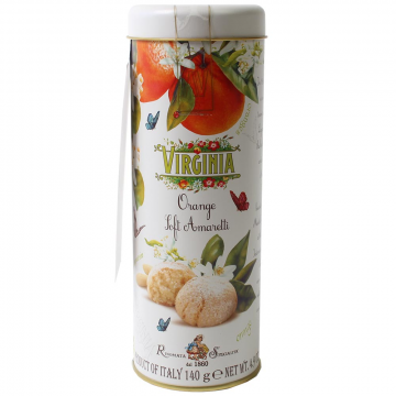 Soft Amaretto Kekse mit Orange - Geschenkdose Soft Amaretto Kekse mit Orange - Geschenkdose