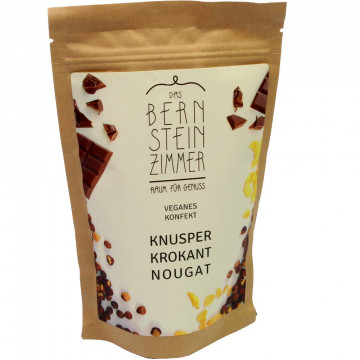Knusper Krokant Nougat - veganes BIO Konfekt in der Tüte Knusper Krokant Nougat - veganes BIO Konfekt in der Tüte