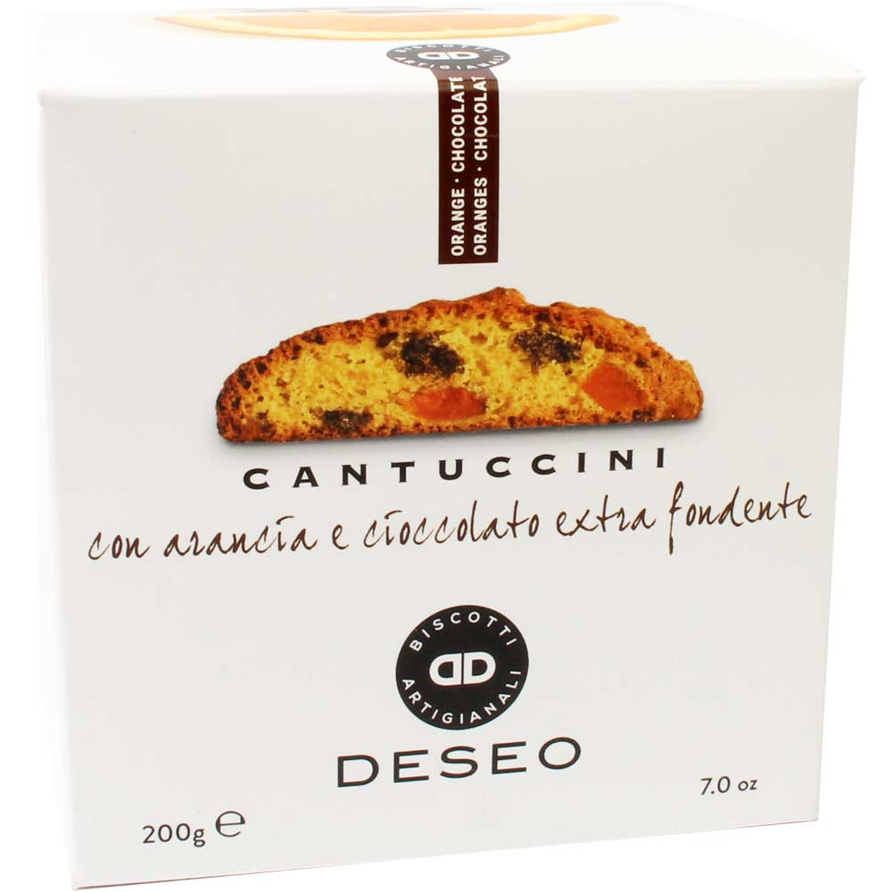 Cantuccini - almond cookies with orange and dark chocolate - Parve, Pareve, chocolate with orange - Chocolats-De-Luxe