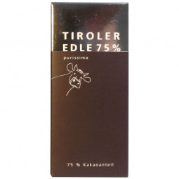 Tiroler Edle Österreich Grauvieh Domori dunkle Schokolade 75% dark chocolate chocolat noir 