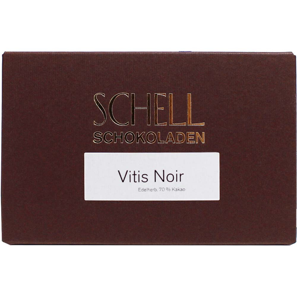 Vitis Noir 70% Javapfeffer Zimtblüte - Tablette de chocolat, Allemagne, chocolat allemand, Chocolat au poivre - Chocolats-De-Luxe